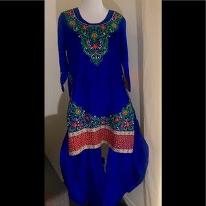 Embroidered punjabi suit / tunic pant suit